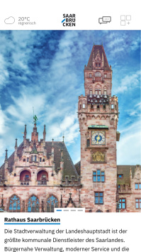 Screenshot Saarbrücken-App