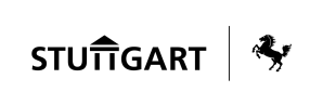 Schriftzug Stuttgart und schwarzes Pferd Schriftzug Stuttgart und schwarzes Pferd